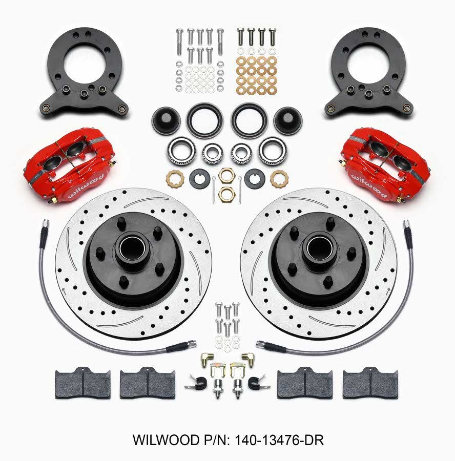 Wilwood Classic Series Front Dynalite Brake Kit - Red - Ford 1965-69