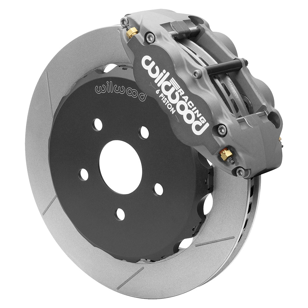 Wilwood Forged Narrow Superlite 6R Big Brake 6 Piston Front Brake Kit - Gray - Honda Civic 2013-23
