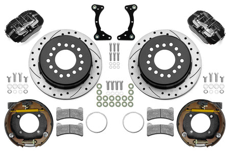Wilwood Forged Dynapro Low-Profile 4 Piston Rear Brake Kit - Black - GM G-Body 1978-88 140-17120-D