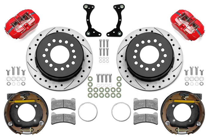 Wilwood Forged Dynapro Low-Profile 4 Piston Rear Brake Kit - Red - GM G-Body 1978-88