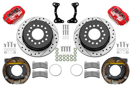 Wilwood Forged Dynapro Low-Profile 4 Piston Rear Brake Kit - Red - GM G-Body 1978-88