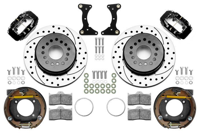 Wilwood Forged Dynalite 4 Piston Rear Brake Kit - Black - GM G-Body 1978-88 140-17121-D