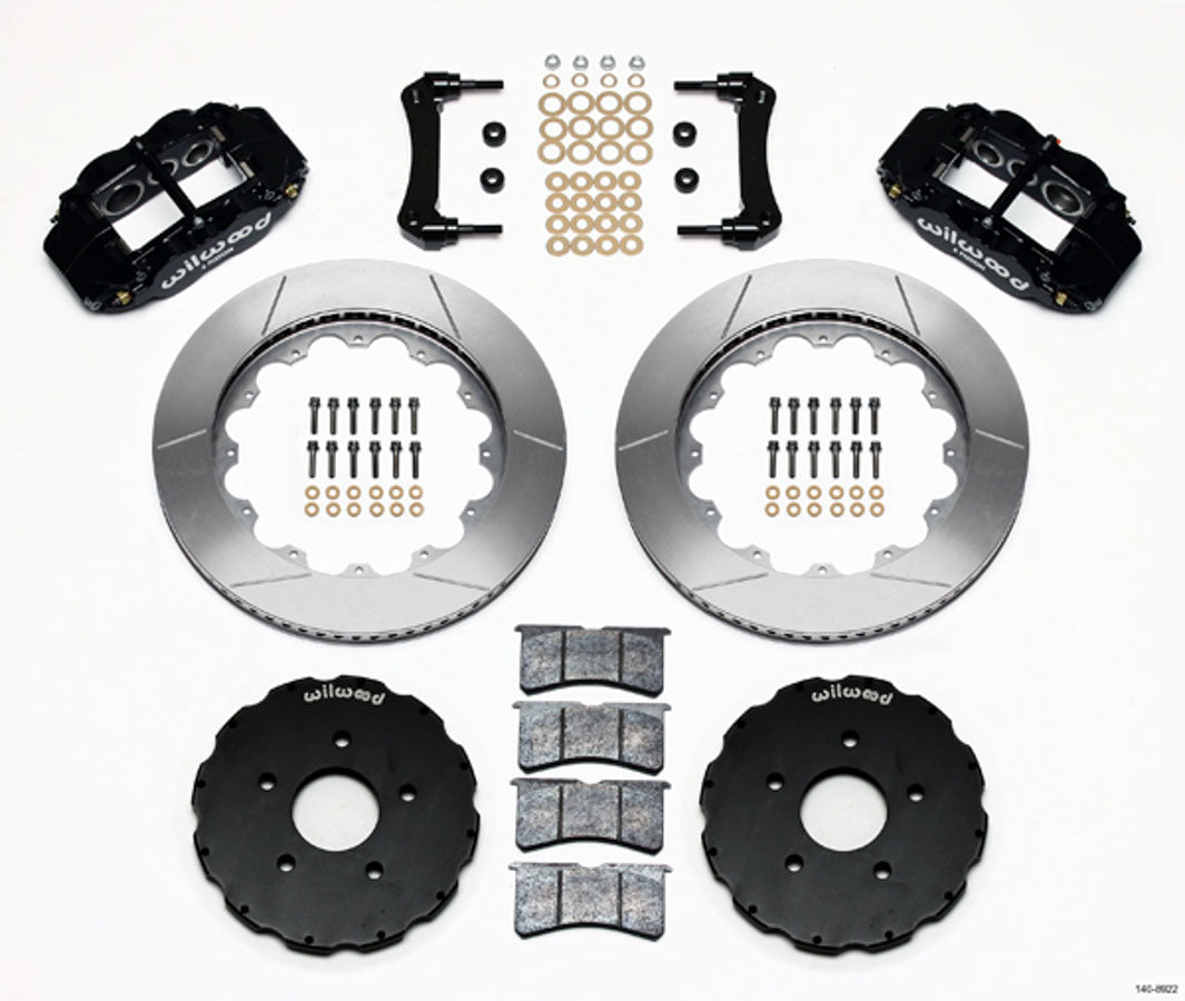 Wilwood Forged Narrow Superlite 6R Big Brake 6 Piston Caliper Front Brake Kit - Black - Chevy Corvette 1997-2013 140-8922