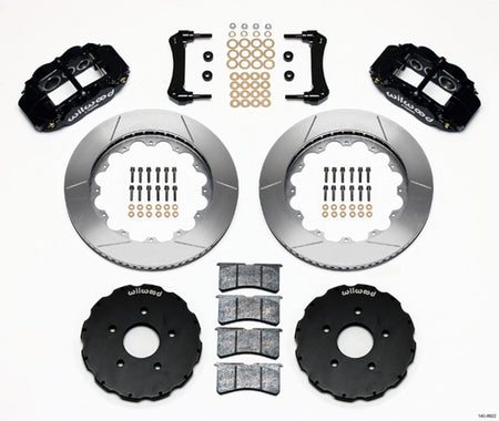 Wilwood Forged Narrow Superlite 6R Big Brake 6 Piston Caliper Front Brake Kit - Black - Chevy Corvette 1997-2013 140-8922