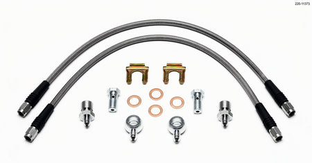Wilwood Flexline Brake Hose Kit - 18 in Long - 3 AN Hose - 3 AN Straight Inlet