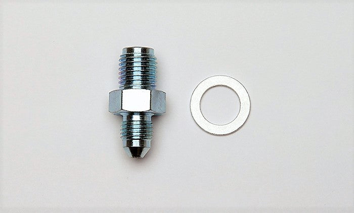 Wilwood Straight 3 AN Male to 7/16-20 in Male Crush Washer Seal Steel Fitting