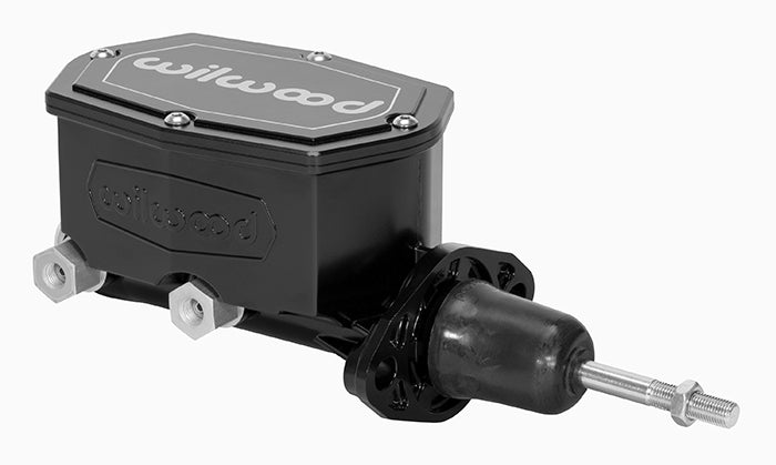 Wilwood Tandem Master Cylinder - 15/16 in Bore - 1.100 in Stroke - Integral Reservoir - Black