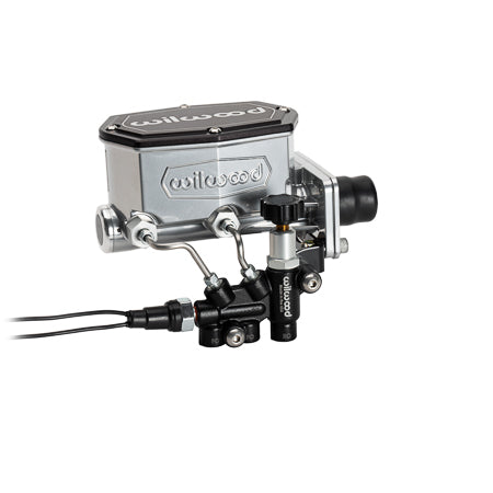 Wilwood Compact Tandem Master Cylinder w/ Proportioning Valve - 1.00 in Bore - Black - Mopar A-Body / B-Body / E-Body