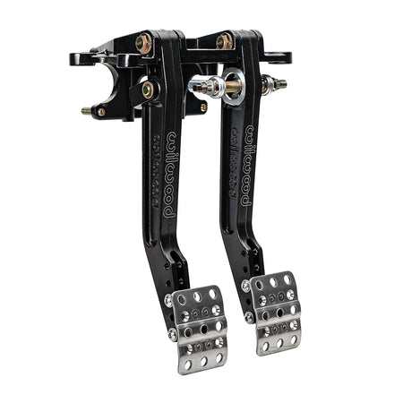 Wilwood Tru-Bar Brake / Clutch Pedal Assembly - 5.5-6.25 to 1 Ratio - 10.97-12.05 in Long - Firewall Mount - Black