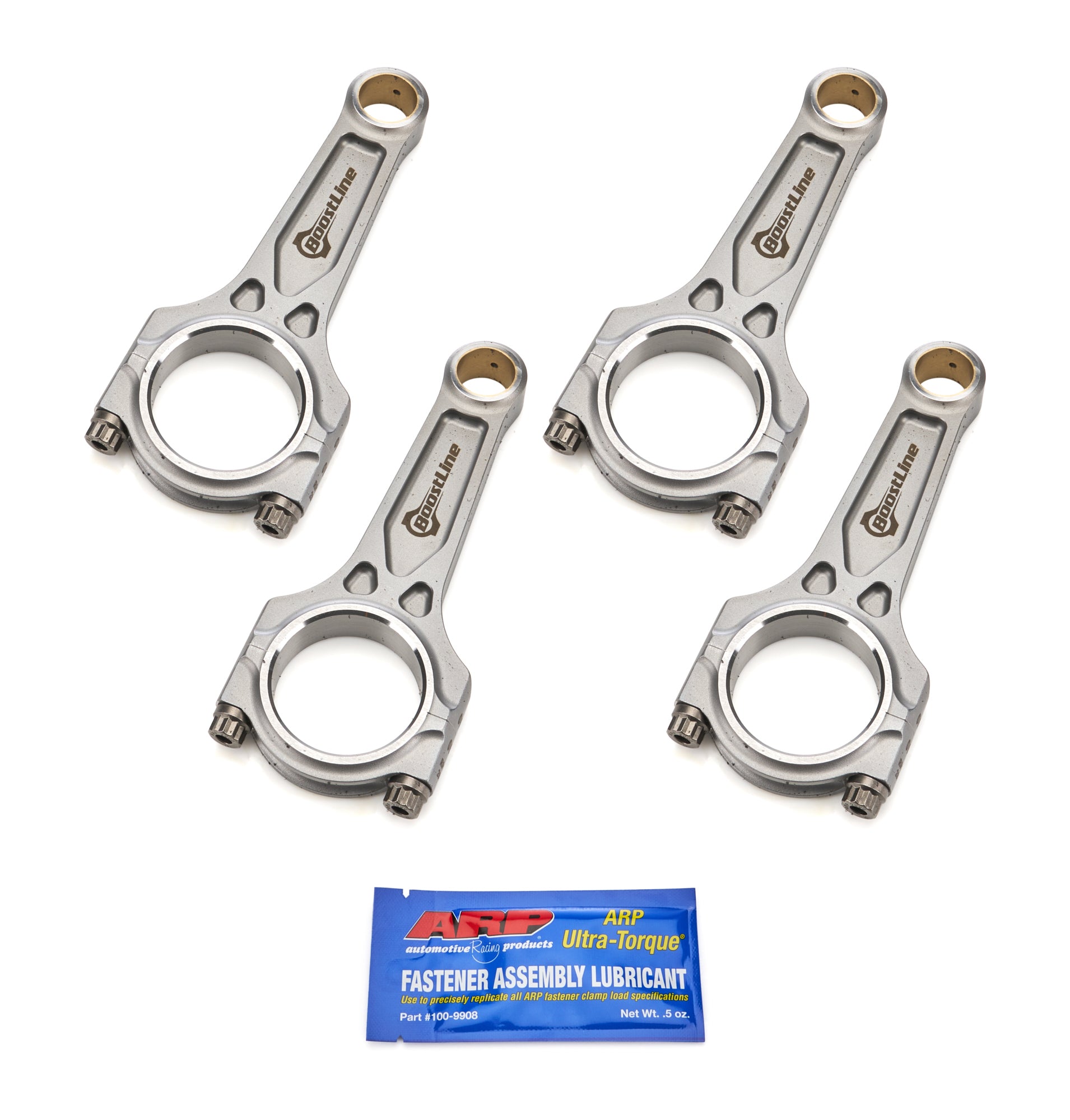 Wiseco Boostline I-Beam Connecting Rod - Stroker Clearanced - 5.472 in Long - Bushed - 3/8 in Cap Screws - ARP2000 Bolt - Honda K-Series (Set of 4)