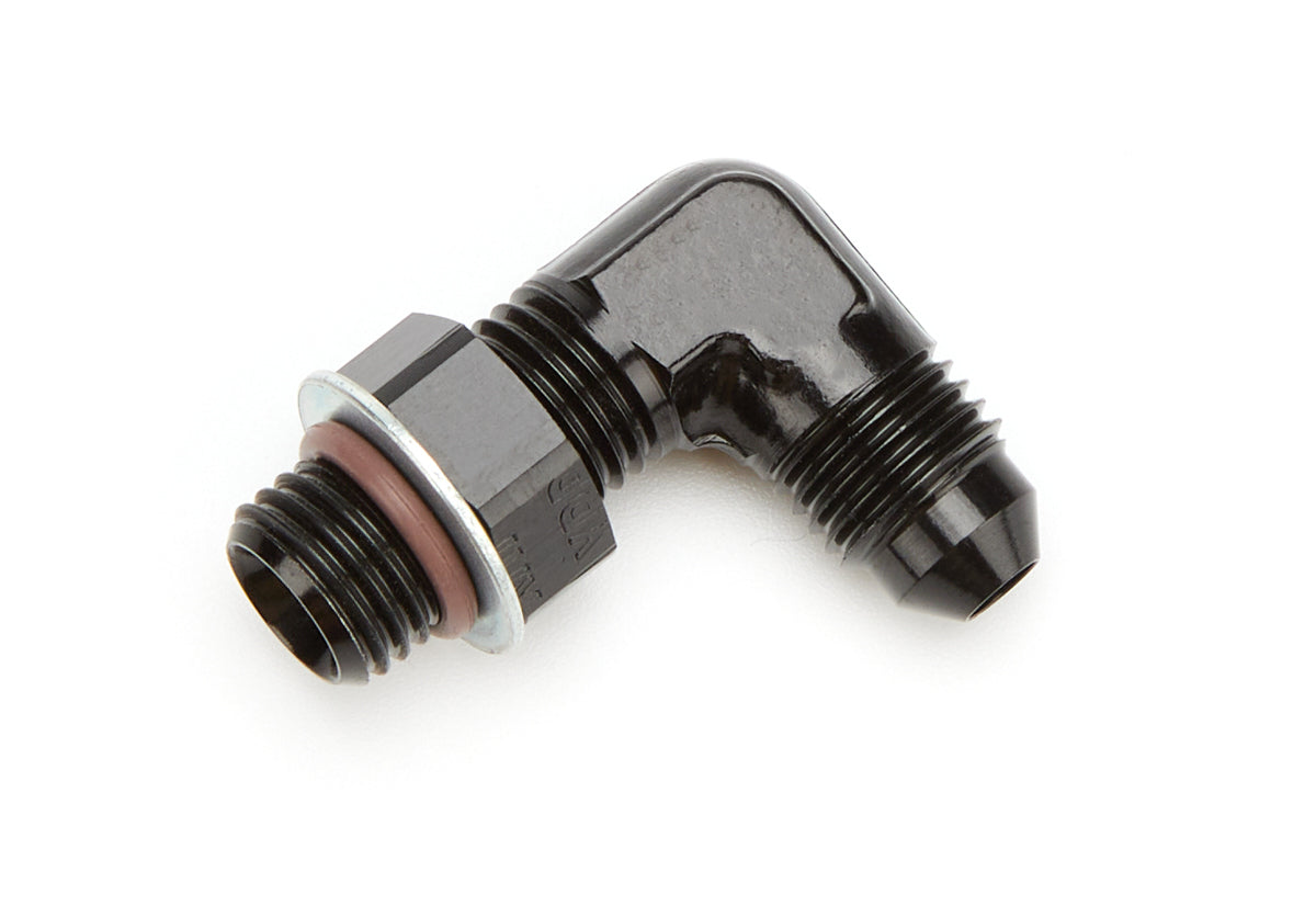 XRP 90 Degree 4 AN Male to 4 AN Male O-Ring Fitting - Black