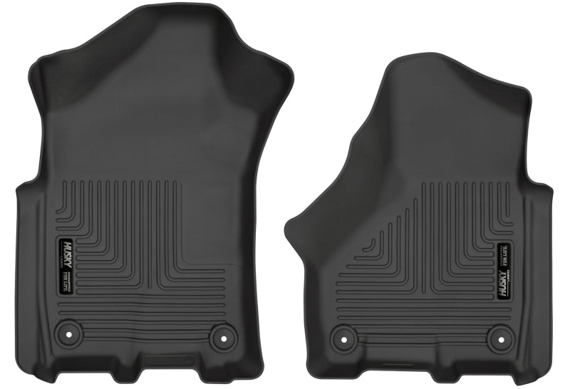 Husky Liners Weatherbeater Floor Liner - Front - Plastic - Black - 2500/3500 - Crew Cab - RAM Fullsize Truck 2019-20 (Pair)