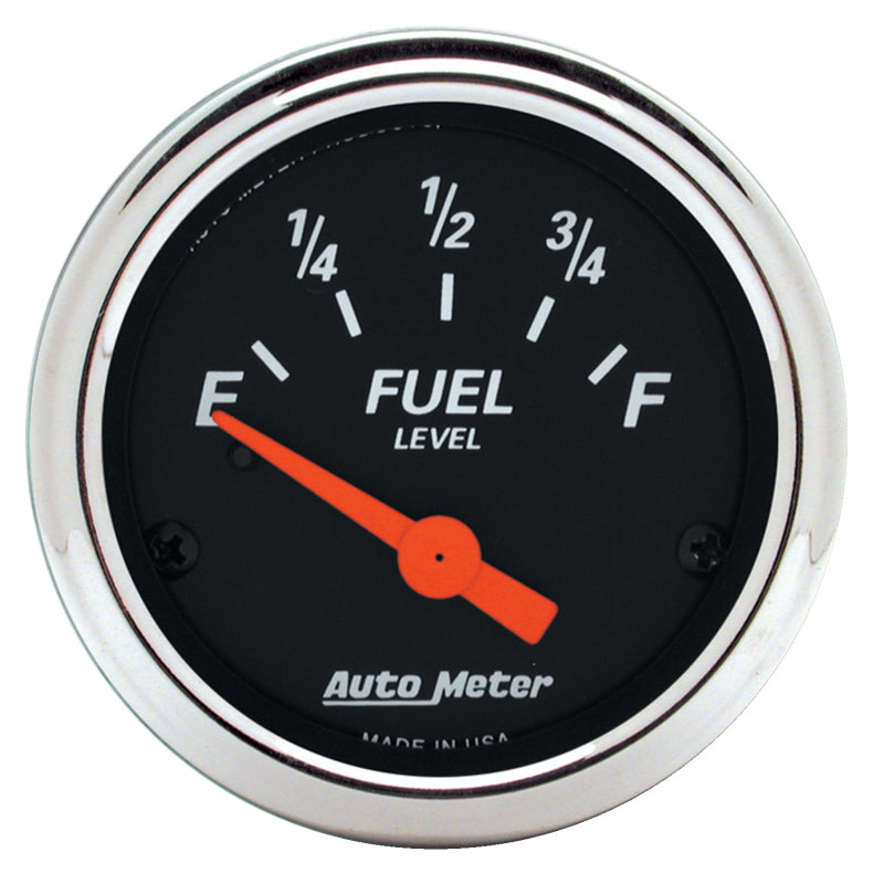 Auto Meter 2-1/16 Designer Black Fuel Level Gauge 0-90 Ohms