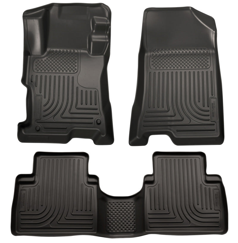 Husky Liners Front/2nd Seat Floor Liner Weatherbeater Plastic Black - Honda® Accord 2008-12