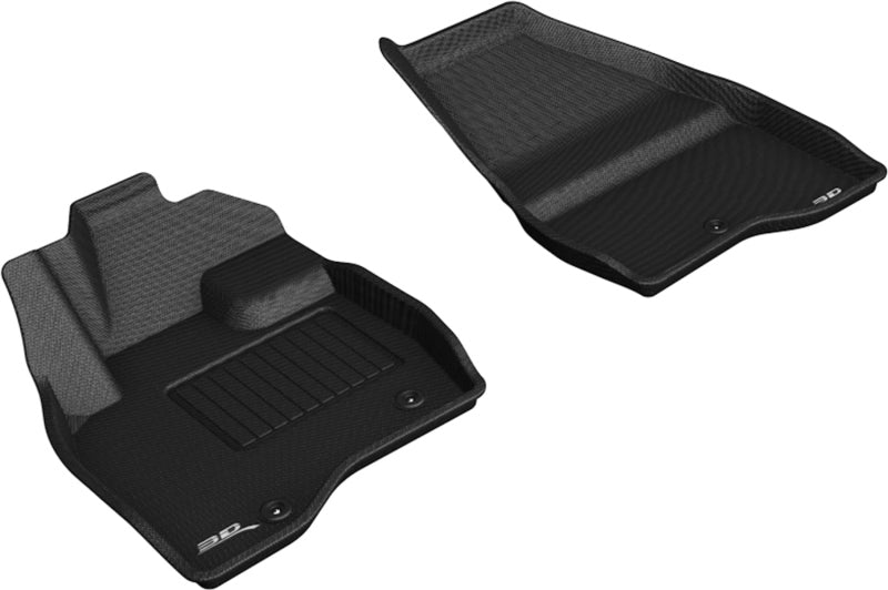 3D MAXpider Kagu Floor Liner - Front - Black/Textured - Ford Midsize SUV 2017-21 - (Pair)