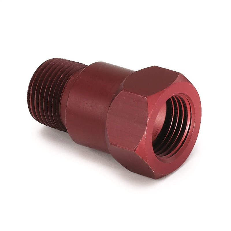 Auto Meter 3/8" Red Aluminum NPT Mechanical Temperature Adapter