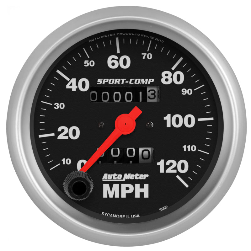 Auto Meter Sport-Comp In-Dash Mechanical Speedometer - 3-3/8 in.