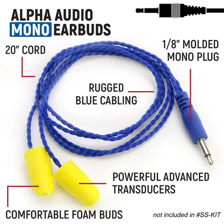 Rugged Radios Wired Driver Only Communication Kit /w RDH16 Radio Kit /w Earbuds SS-KIT-RDH-U