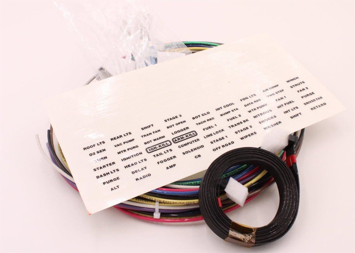 Auto Rod Controls Switch Panel - 8.75 x 2.375 in - 8 Flat Switches - Indicator Lights - Carbon Fiber 8003R