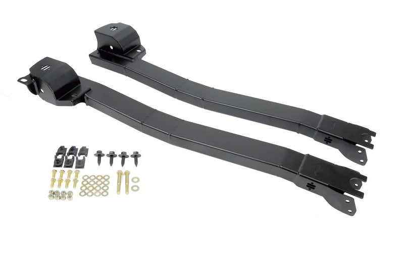 RideTech Subframe Connectors - 1-1/2 x 3 x 0.125 Tubing - Steel - Black Powder Coat