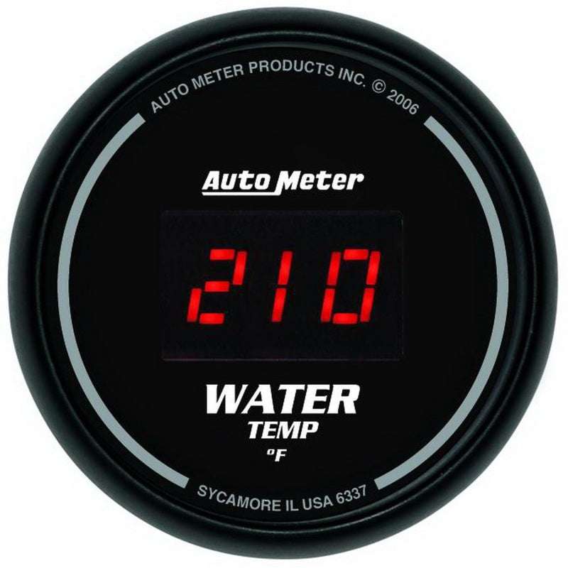 Auto Meter Sport-Comp Digital Water Temperature Gauge - 2-1/16 in.