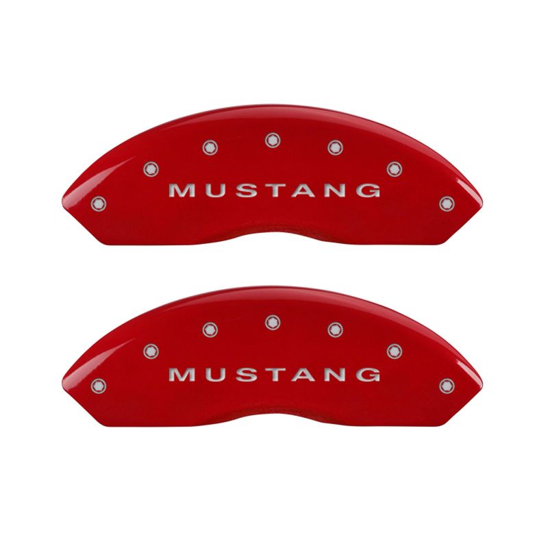 Mgp Caliper Cover Mustang Logo Front Brake Caliper Cover Mustang Pony Logo Rear Aluminum Red - Ford Mustang 2005-10