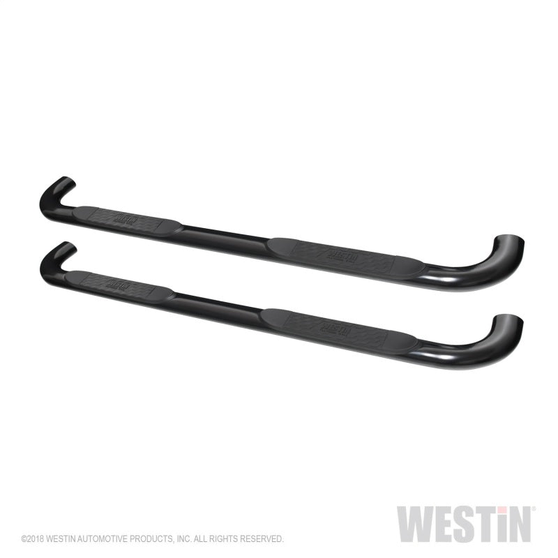 Westin Platinum 4 in Oval Bent Step Bars - Black Powder Coat - Crew Cab - GM Fullsize Truck 2019-21 - Pair