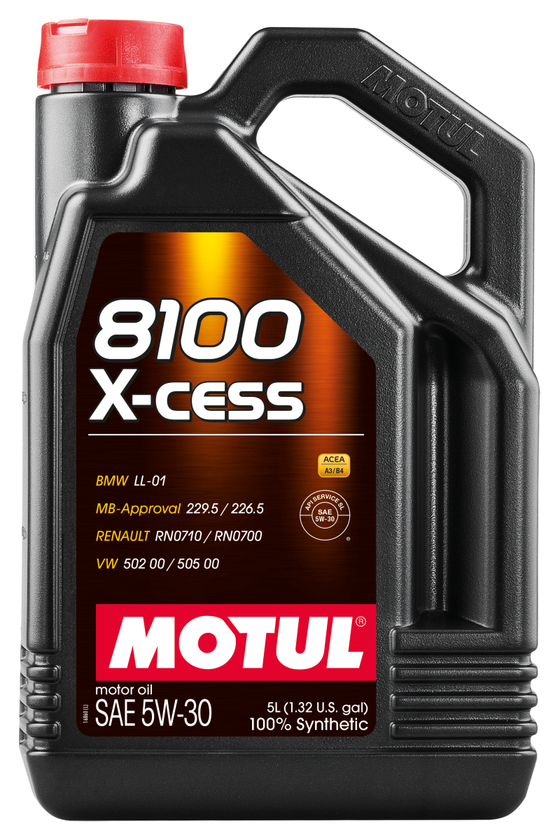 Motul 8100 X-cess Motor Oil - 5W30 - Synthetic - 5 L Jug - (Set of 4)