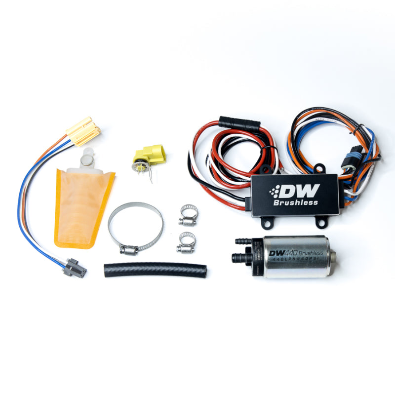 DeatschWerks DW440 Electric In-Tank Fuel Pump - 440 lph - Gas / Ethanol - Speed Controller Included - Mazda Miata 1989-2005 / Subaru Impreza 1993-2007