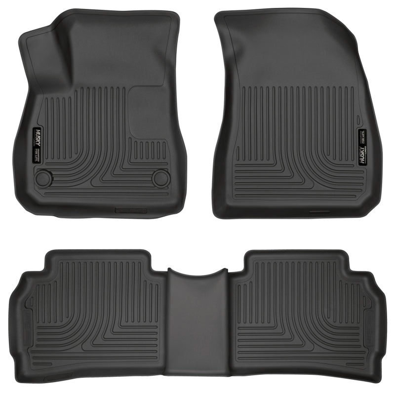 Husky Liners WeatherBeater Front / 2nd Row Floor Liner - Black - Chevy Malibu 2016-24