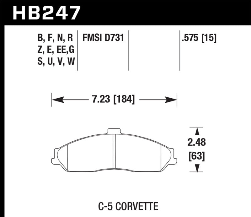 Hawk Disc Brake Pads - Performance Ceramic w/ 0.575 Thickness