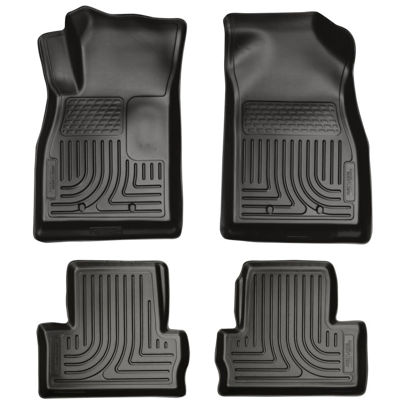 Husky Liners Front/2nd Seat Floor Liner Weatherbeater Plastic Black - Chevy Volt 2011-15