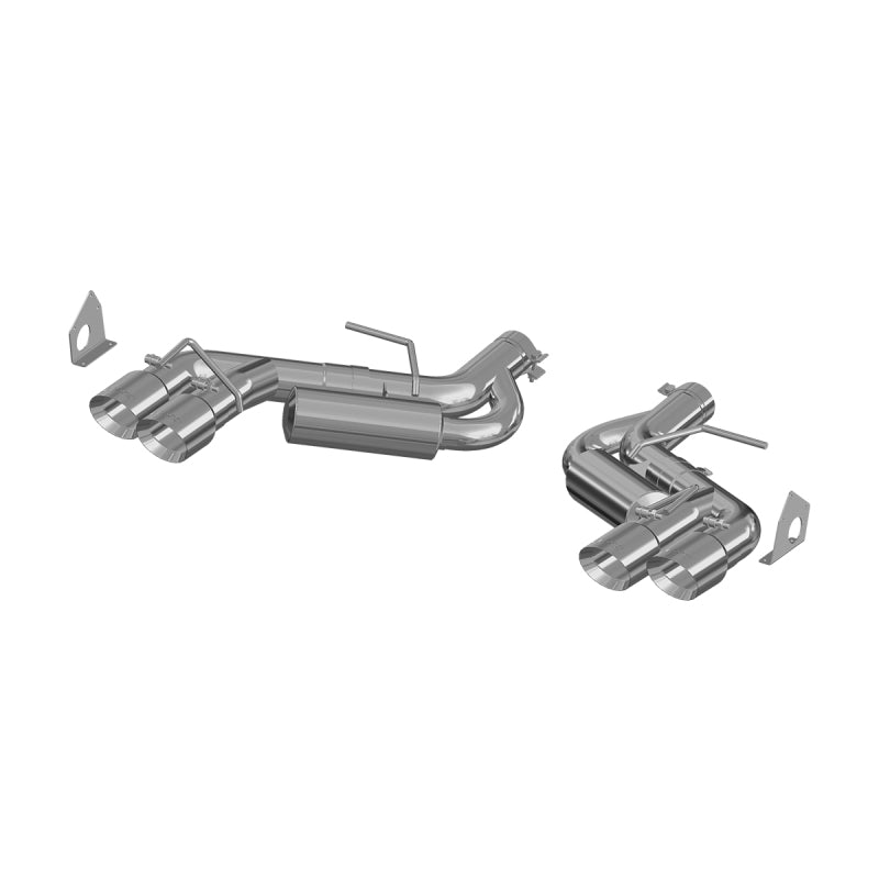 MBRP Axle-Back Exhaust System - 3" Diameter - Dual Rear Exit - Dual 4" Polished Tips - Steel - Aluminized - GM LS-Series