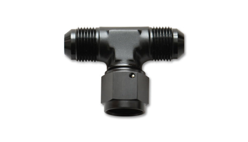 Vibrant Performance 16 AN Female Swivel x 16 AN Male x 16 AN Male Adapter Tee - Black Anodized 10796