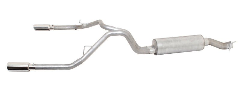 Gibson Dual Split Cat-Back Exhaust System - 2-1/2 in Tailpipe - 4 in Tips - Polished - Dodge Ram Fullsize Truck 2014-19