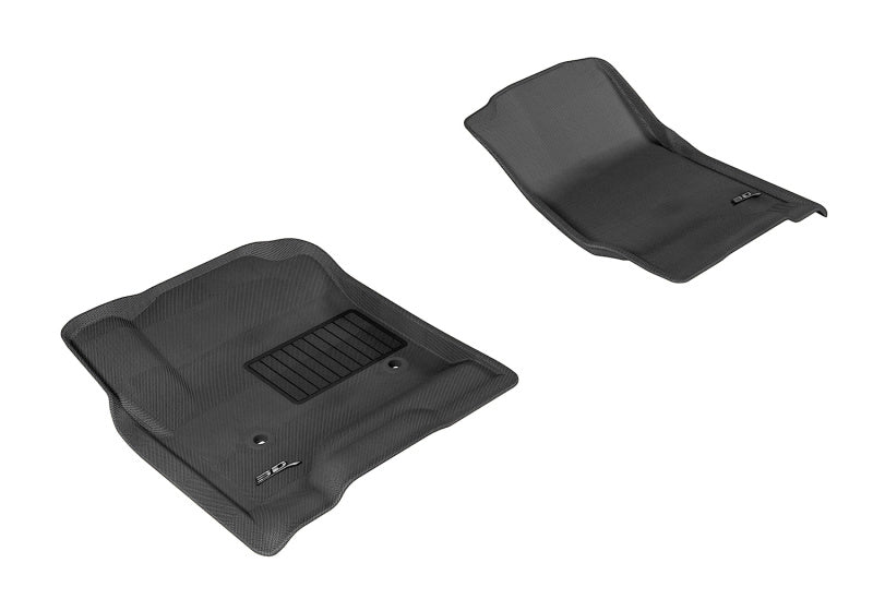 3D MAXpider Kagu Floor Liner - Front - Plastic - Black/Textured - GM Fullsize Truck 2014-21 - (Pair)