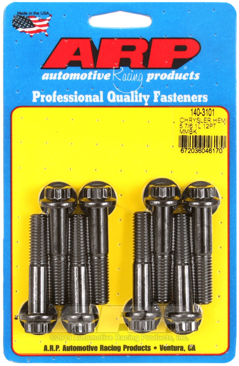 ARP 12 Point Head Motor Mount Bolt Kit Chromoly Black Oxide Mopar Modular Hemi - Kit