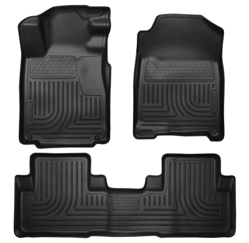 Husky Liners WeatherBeater Front / 2nd Row Floor Liner - Black - Honda CR-V 2012-14