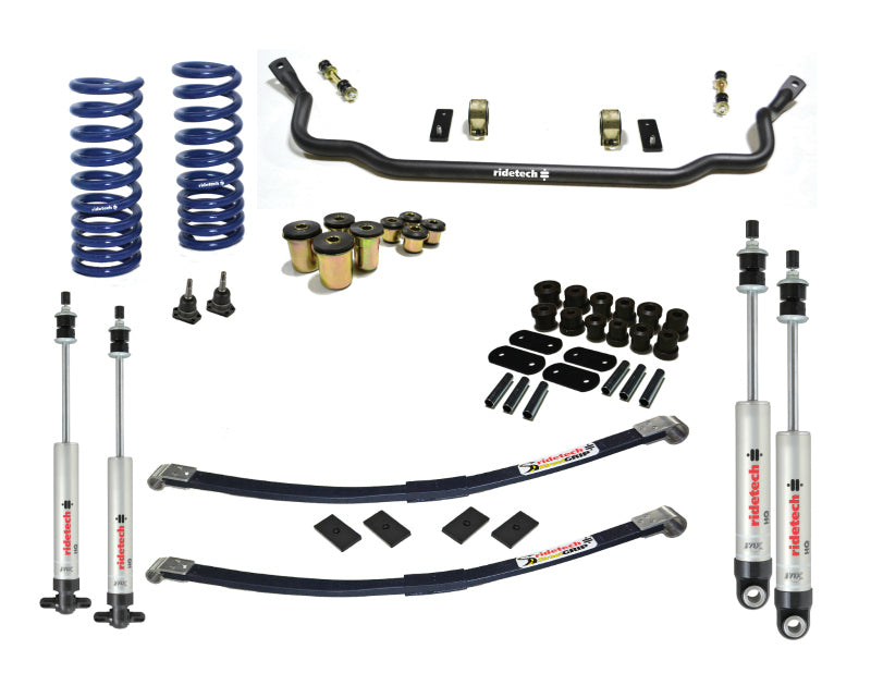 RideTech StreetGrip Suspension Kit Lowering Springs/Shocks/Sway Bar/Bushings/Hardware GM LS-Series - GM F-Body 1970-81