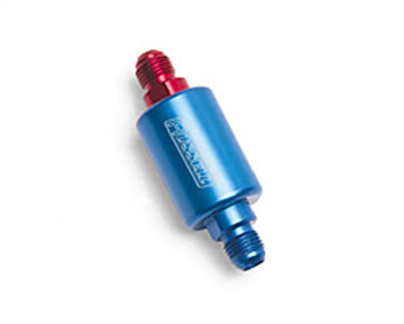 Russell Competition Fuel Filter - 3-1/4", -06 AN - Blue/Red