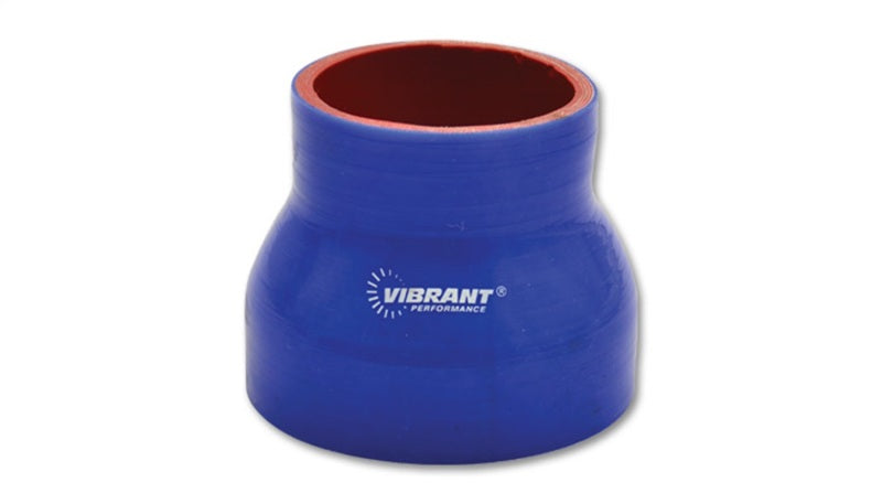 Vibrant Performance Reducer Tubing Coupler - 3-1/2 in to 4-1/2 in ID - 3 in Long - Silicone - Blue