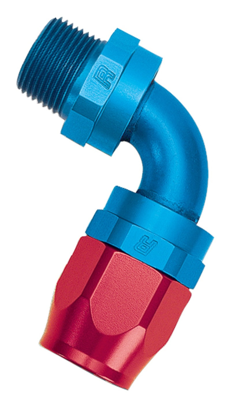 Russell 90° Full Flow Hose - Male 1/4" NPT to #6 Hose