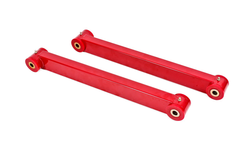 BMR Suspension Tubular Lower Control Arm - Boxed - Polyurethane Bushings - Red Powder Coat - Ford Mustang 2005-14 - Pair