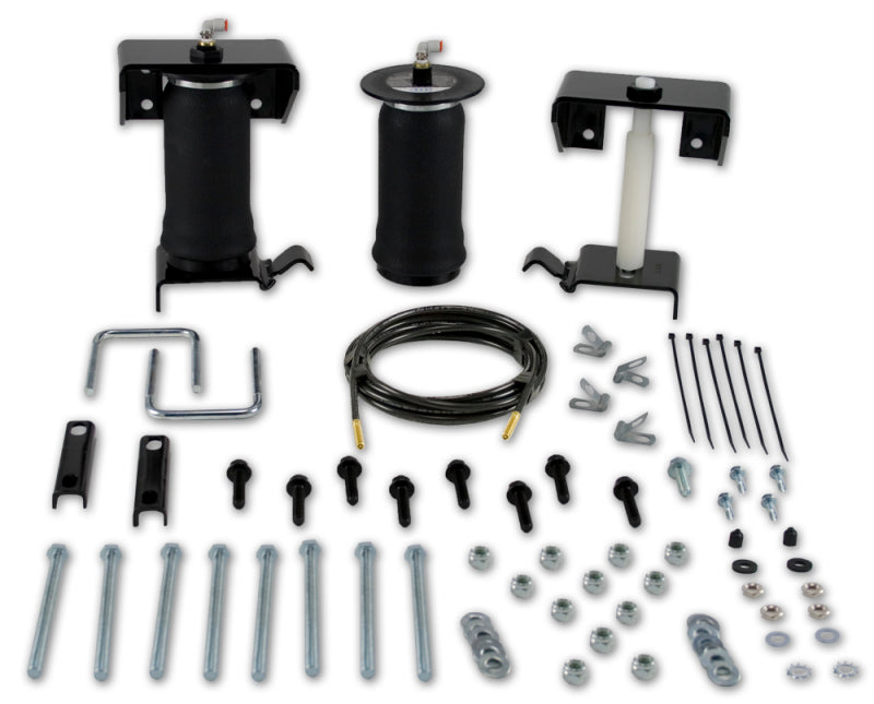 Air Lift Ridecontrol Rear Air Spring Kit - 2000 lb Capacity - Black Powder Coat Brackets - Ford E-Series 1996-2005 / GM Fullsize SUV 2000-09 / Van 1970-2009