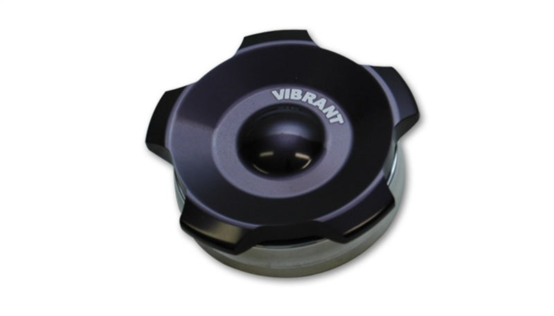 Vibrant Performance Blakc Aluminum Fill Cap w/ Aluminum Weld Bung 2-3/4"