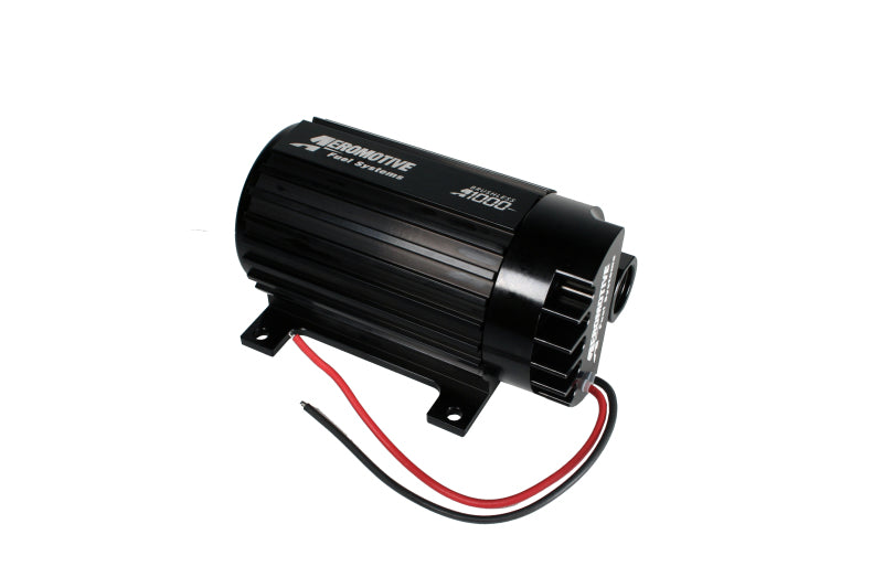 Aeromotive A1000 Fuel Pump - Electric - Variable Speed - In-Line - 900 lb/hr at 9 psi - 10 AN Female O-Ring Inlet/Outlet - Black - E85/Gas