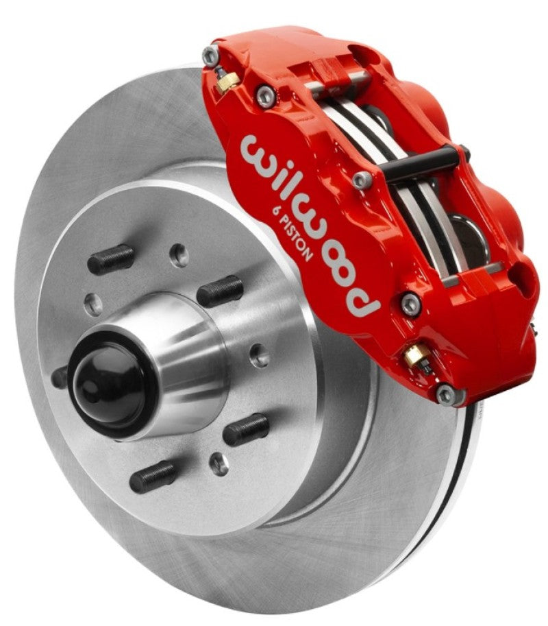 Wilwood Narrow Superlite Brake System - Front - 6 Piston Caliper - 12.19" Rotor - Aluminum - Red Powder Coat