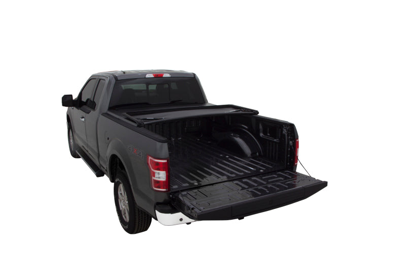 Lund Genesis Tri-Fold Tonneau Cover - Vinyl - Black - 6 ft 6 in - GM Fullsize Truck 2007-14