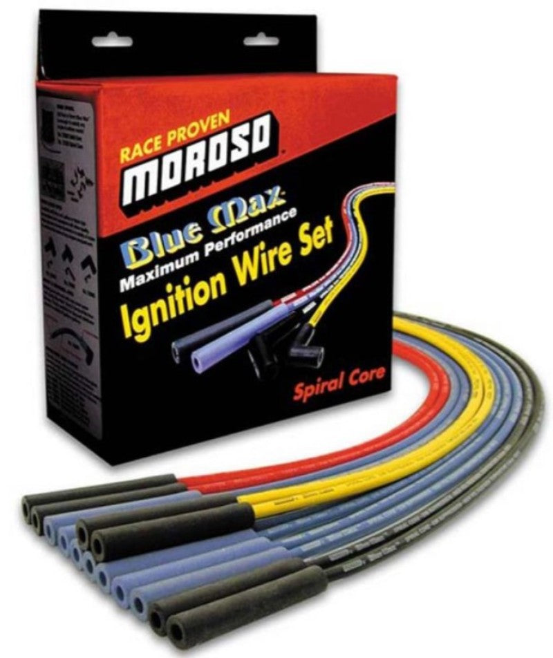 Moroso Blue Max Spiral Core Ignition Wire Set - 1965-74 GM Vehicles w/ 396-454 BB Chevy Engines w/o HEI 1962-74 Pontiac w/ V8 Engines