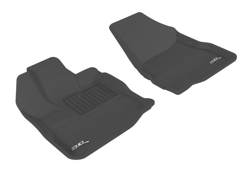 3D MAXpider Kagu Floor Liner - Front - Plastic - Black/Textured - GM Midsize Crossover 2010-17 - (Pair)